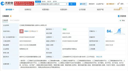 埃斯頓等企業(yè)聯(lián)手成立鼎匯具身智能機器人創(chuàng)新中心，注冊資本達6000萬，聚焦軟件開發(fā)